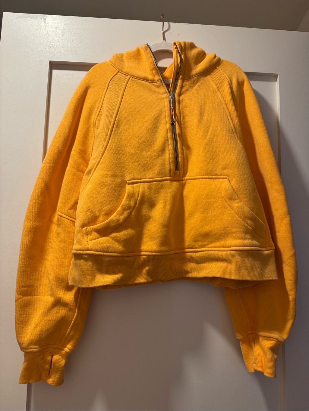 Lululemon Half Zip Scuba Hoodie In Rock Melon (Discontinued Color)